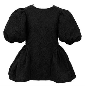 Cecilie Bahnsen Ubah cutout ruffled matelassé Top Black 8